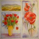 021 Anemonen, Mohn - 3-lagig (grün) - Ti-Flair